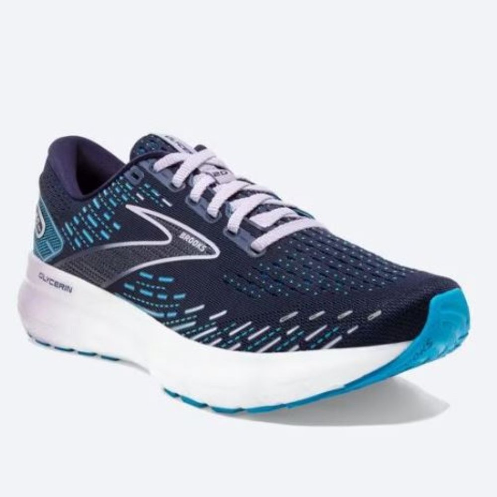 Brooks Glycerin GTS 20 Womens Running Shoe Size 7B in Peacoat/Ocean/Pastel Lilac